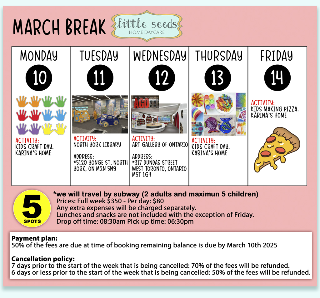 March Break rates